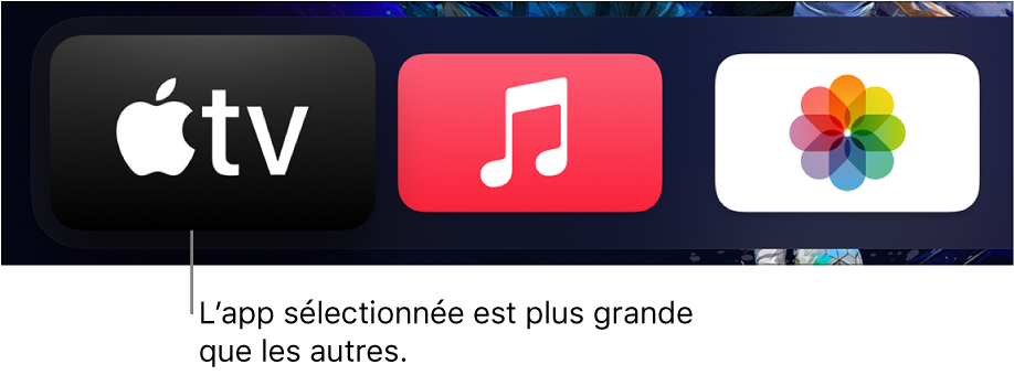 App sélectionnée sur l’écran d’accueil