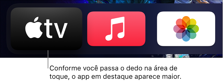 App selecionado na tela de Início.