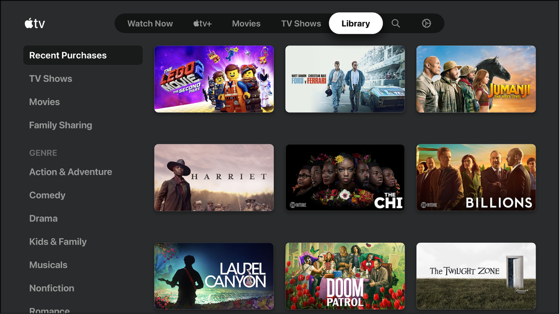 Library In The Apple Tv App Apple Support