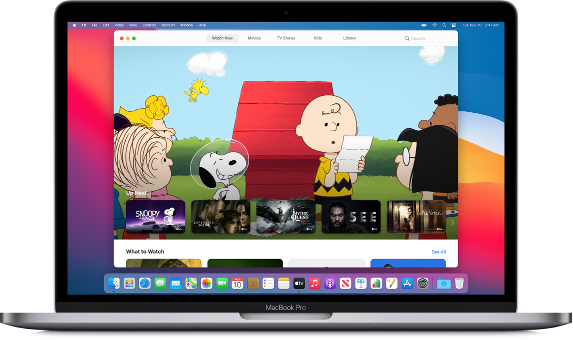 Mac showing TV app