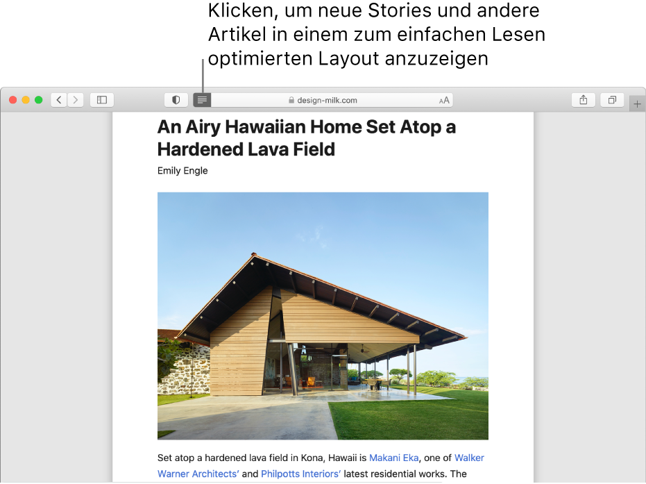 Ein Artikel im Reader ohne Werbung und Navigationselemente.