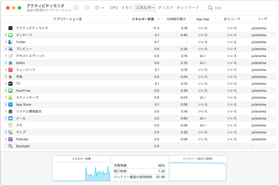 Mac用アクティビティモニタユーザガイド Apple サポート