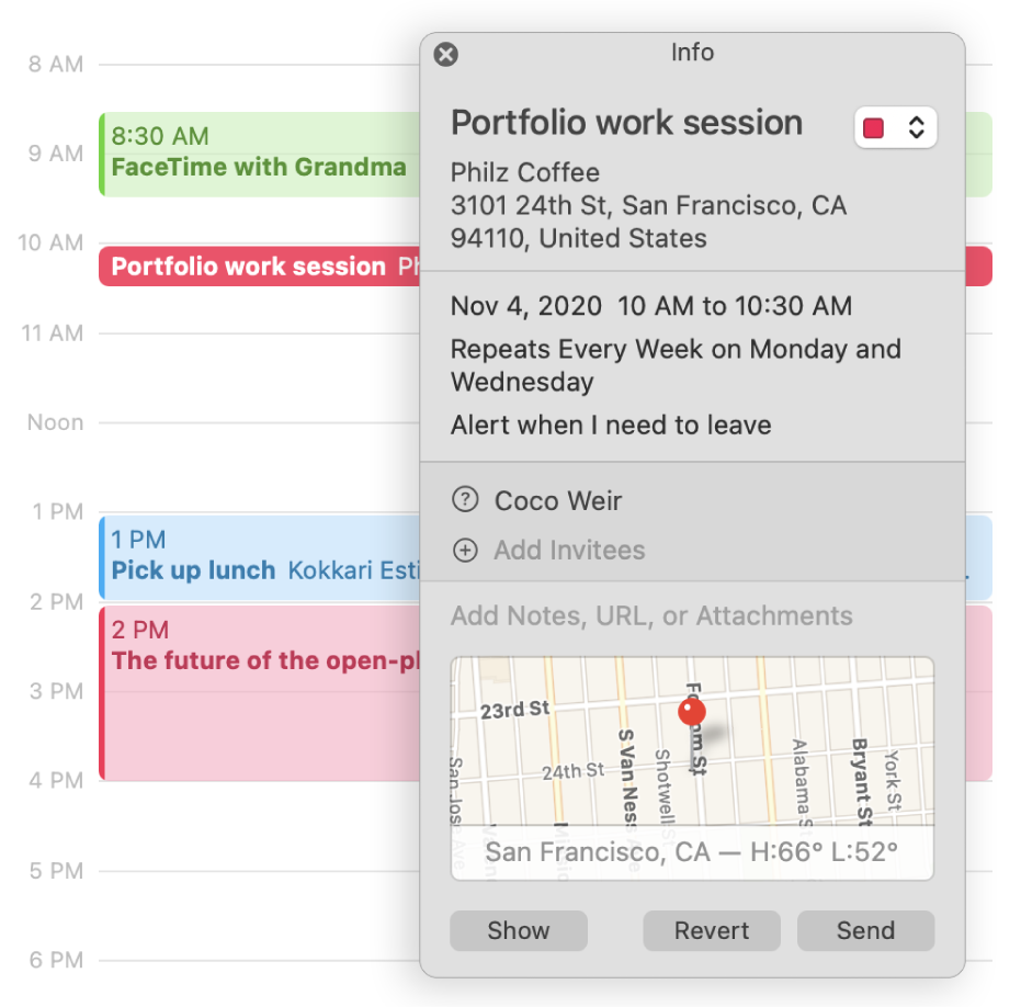 use different colors for events on calendar mac