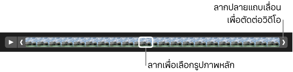 ขอบจับการตัดแต่งในคลิปวิดีโอ