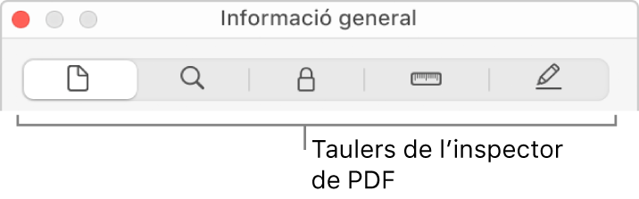 Taulers de l’inspector de PDF.