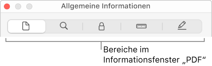 Das Informationsfenster „PDF“.