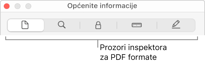 Prozori inspektora PDF-a.