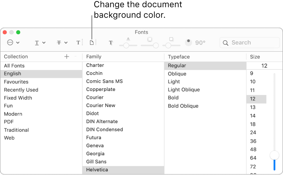 Change the background colour of your document.