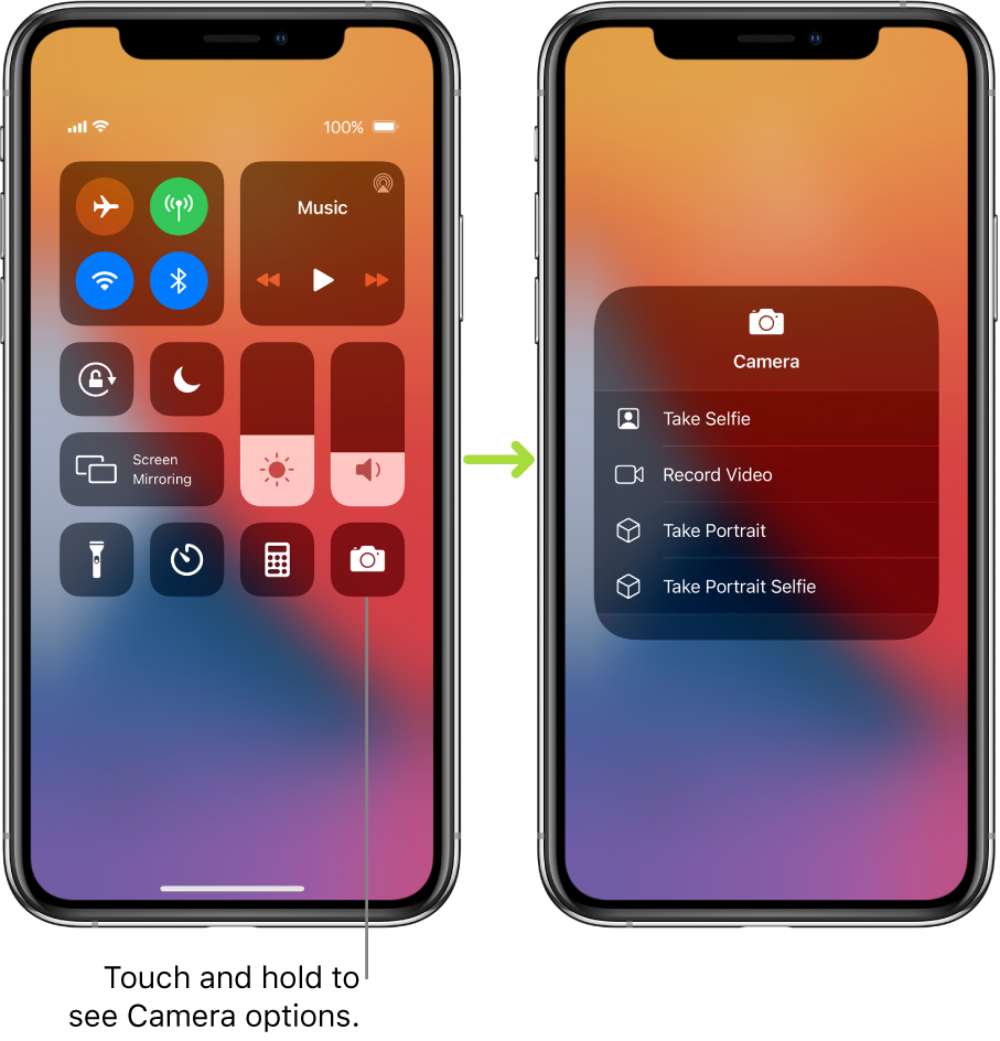 Use And Customize Control Center On Iphone Apple Support Use And Customize Control Center On Iphone Apple Support