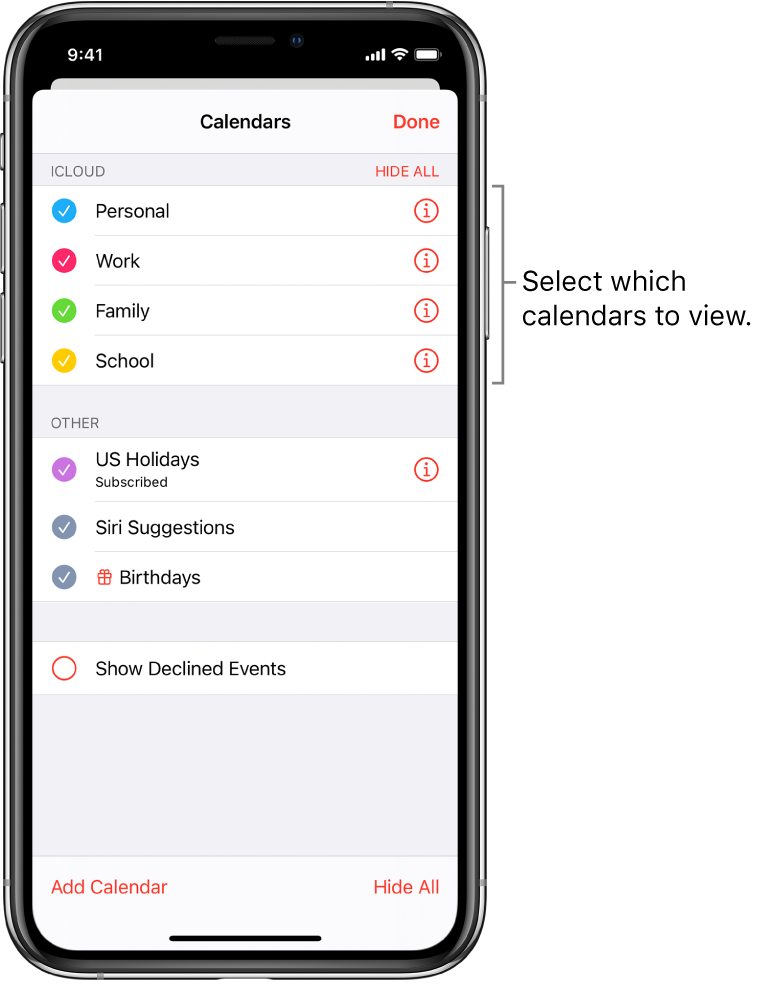 Set up multiple calendars on iPhone Apple Support