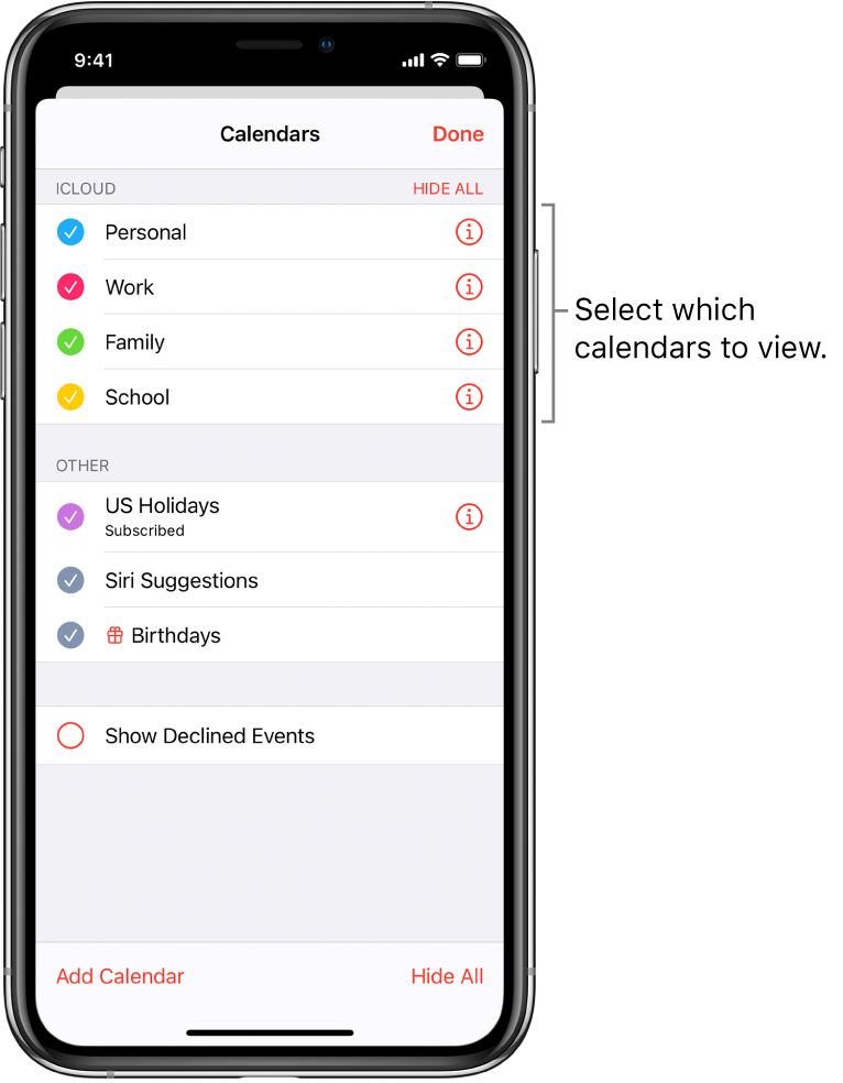 Set Up Multiple Calendars On Iphone Apple Support