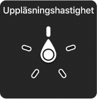 Rotorreglaget som pekar mot inställningen Uppläsningshastighet.