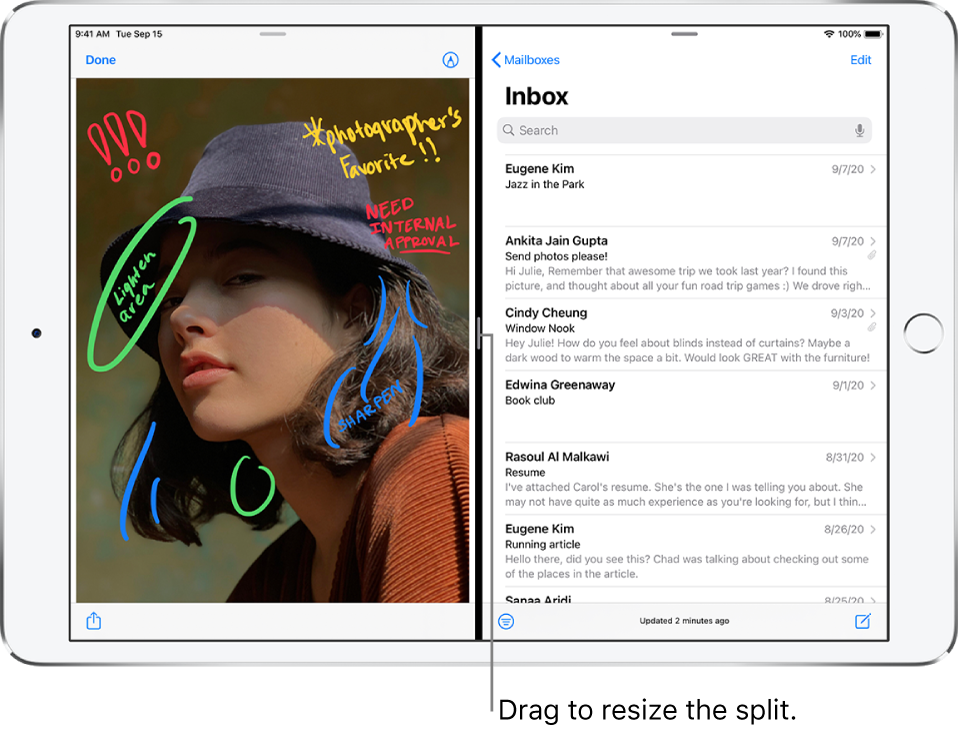 Open Two Items In Split View On Ipad Apple Support