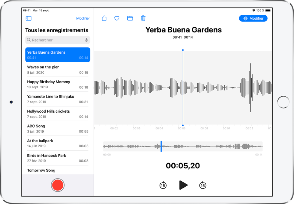 Lire Un Enregistrement Dans Dictaphone Sur L Ipad Assistance Apple Lire Un Enregistrement Dans Dictaphone Sur L Ipad Assistance Apple