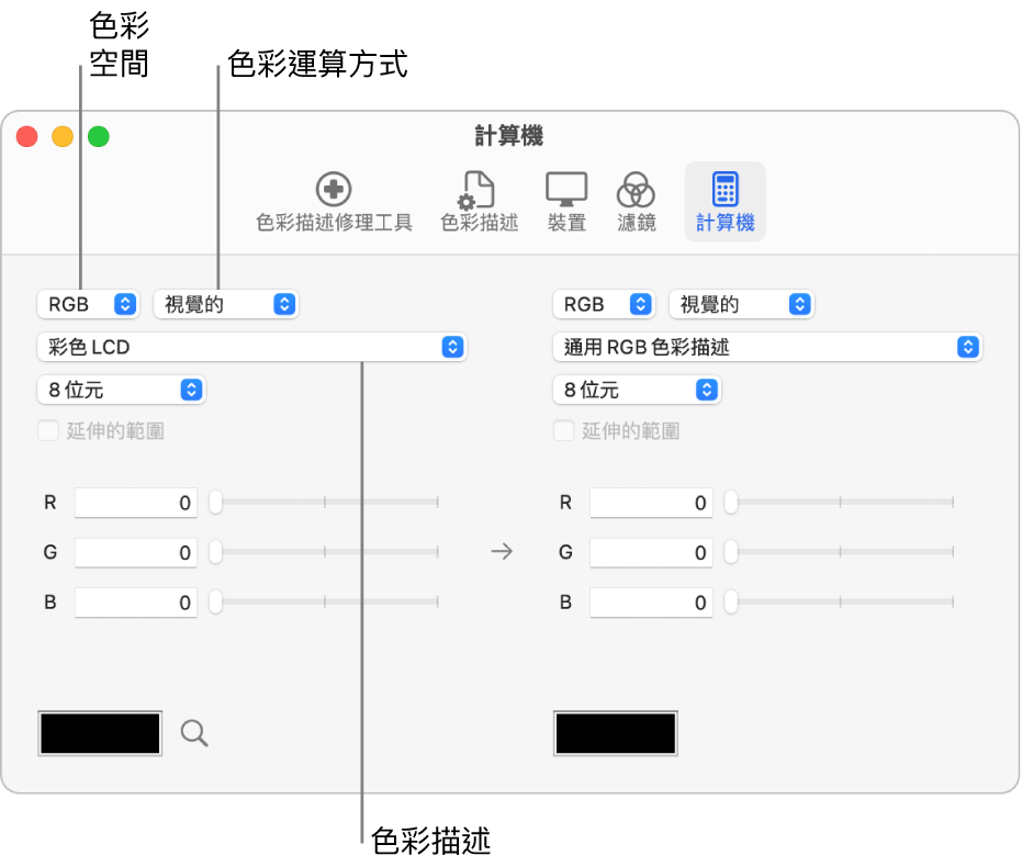 顏色計算機。