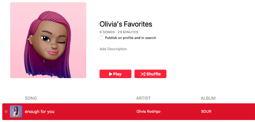 Una playlist con ilustración personalizada.