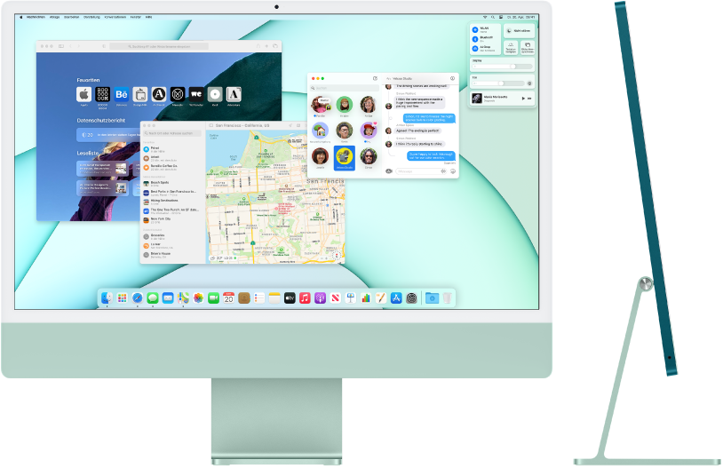 Front- und Seitenansicht eines 24" iMac