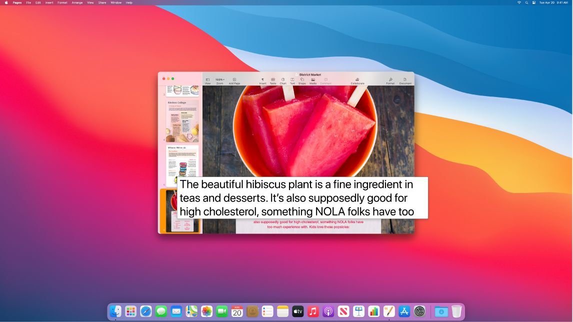 The Hover Text feature is active and shows enlarged text in a new window.