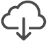símbolo de download do iCloud