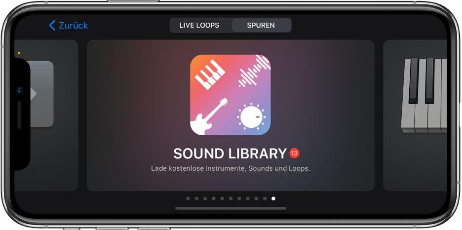 Sound Library in der Sound-Übersicht