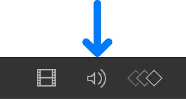 Botón “Mostrar audio” en la barra de herramientas de temporización