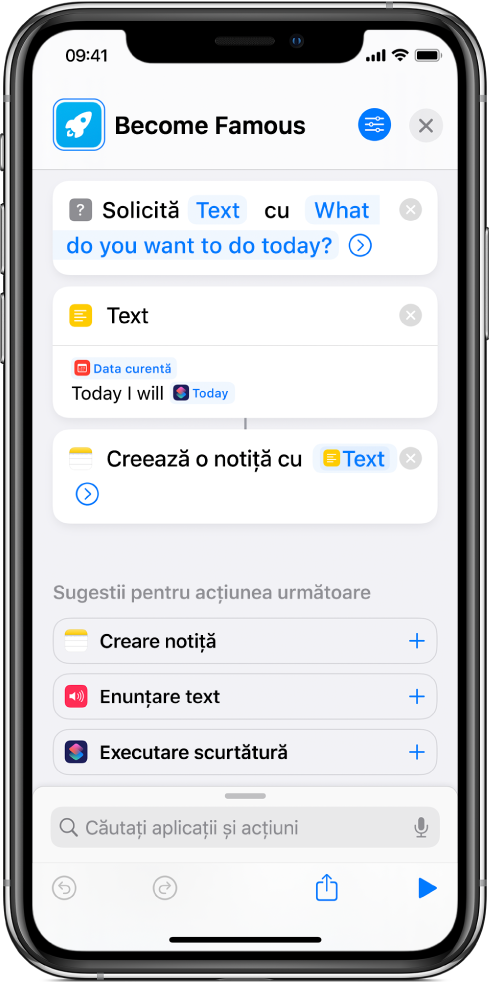 Scurtătură Text conținând solicitări.