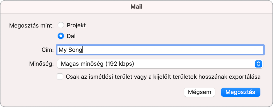 MailDrop párbeszédpanel