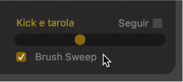 Opção assinalável Brush Sweep.