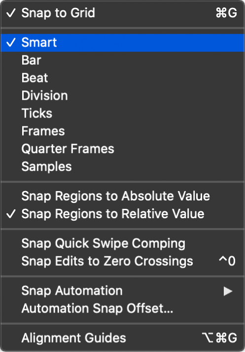 Snap Items To The Grid In Logic Pro Apple Support