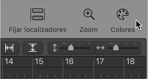 Ilustración. Se muestra el botón Colores en la barra de herramientas.