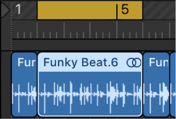 図。トラック領域のロケータ位置で分割されたリージョン。