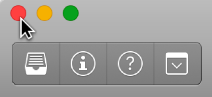 図。「閉じる」ボタンの上にあるマウスポインタ。