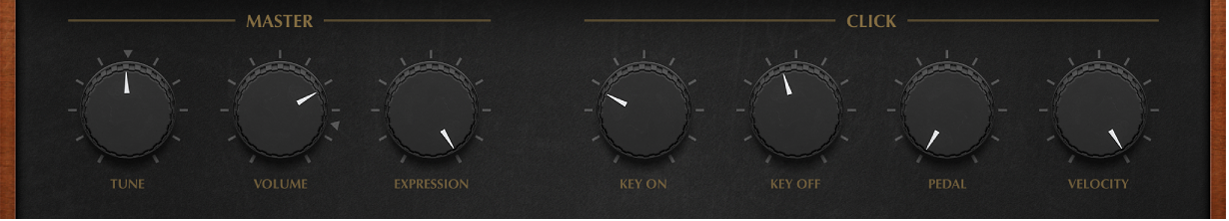 图。怀旧 B3 “主控”和“咔嗒声”参数。