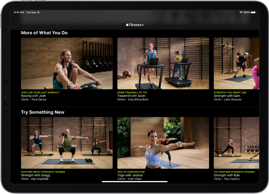 Apple studio online workouts