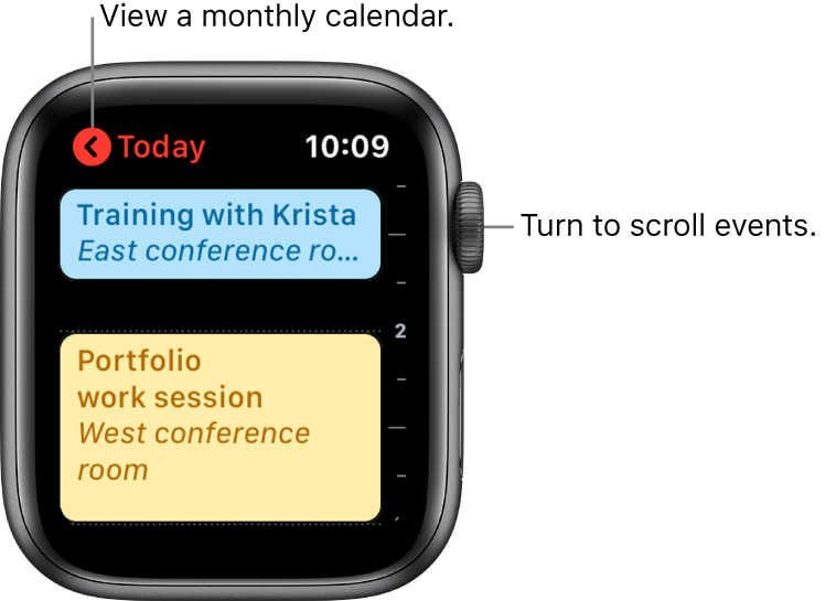 Check and update your calendar on Apple Watch Apple Support