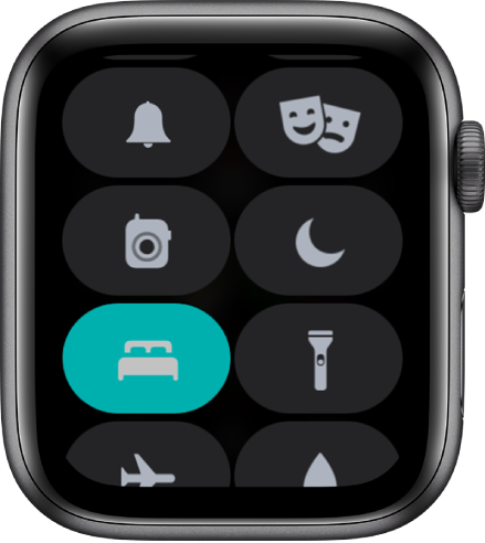 Control Center, with the Sleep mode button shown at the lower left.