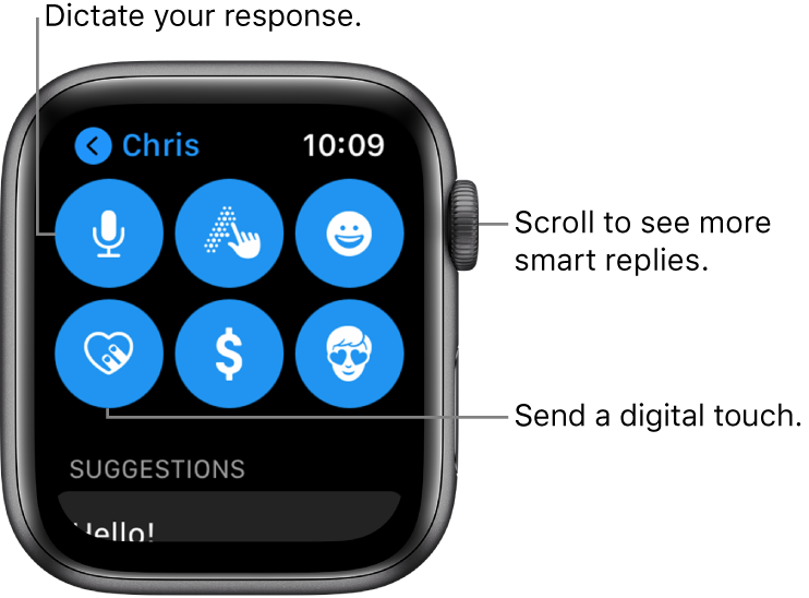 Apple watch smart discount replies