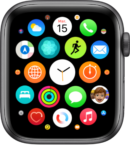 L’écran d’accueil en présentation en grille.