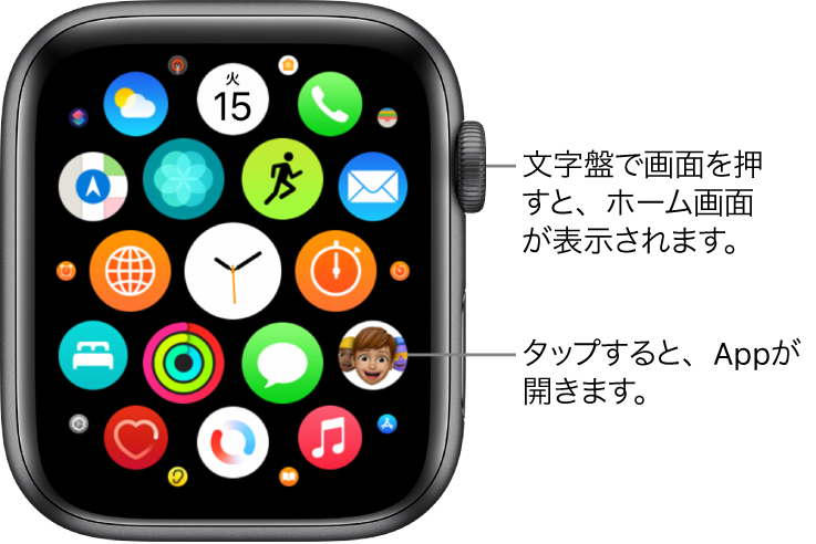 Apple Watchでappを開く Apple サポート