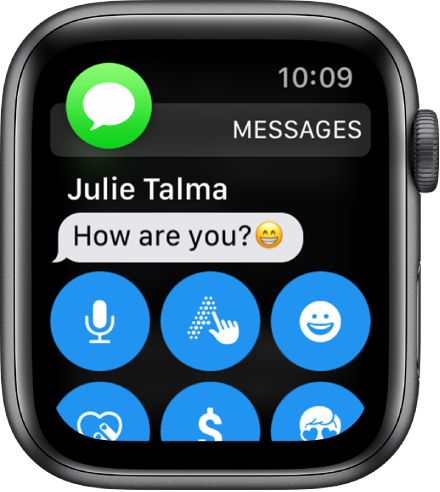 Ura Apple Watch prikazuje sporočilo.