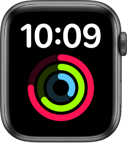 「大字體」錶面在最上方以數位格式顯示時間。下方為大型「活動記錄」複雜功能。
