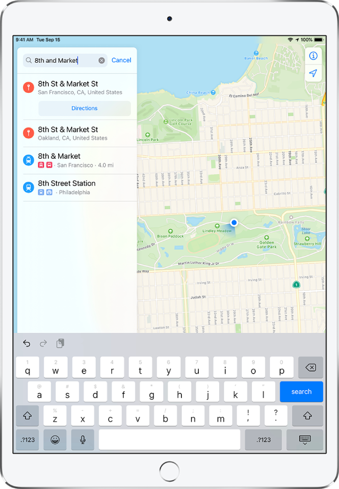 Search for places in Maps on iPad - Apple Support