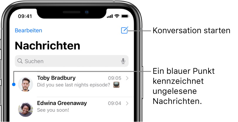 Senden Und Empfangen Von Textnachrichten Auf Dem Iphone Apple Support