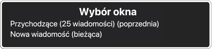 Menu wyboru okna zawierające dwa otwarte okna.