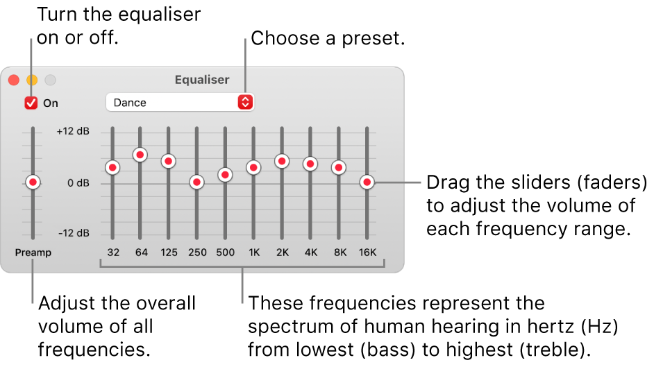 change the eq on my mac for youtube