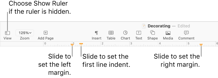 indent in pages for mac