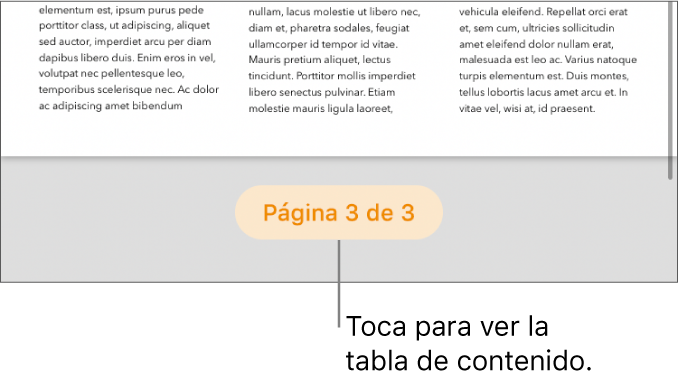 Un documento abierto con el recuento de páginas “3 de 3” en la parte inferior central de la pantalla.