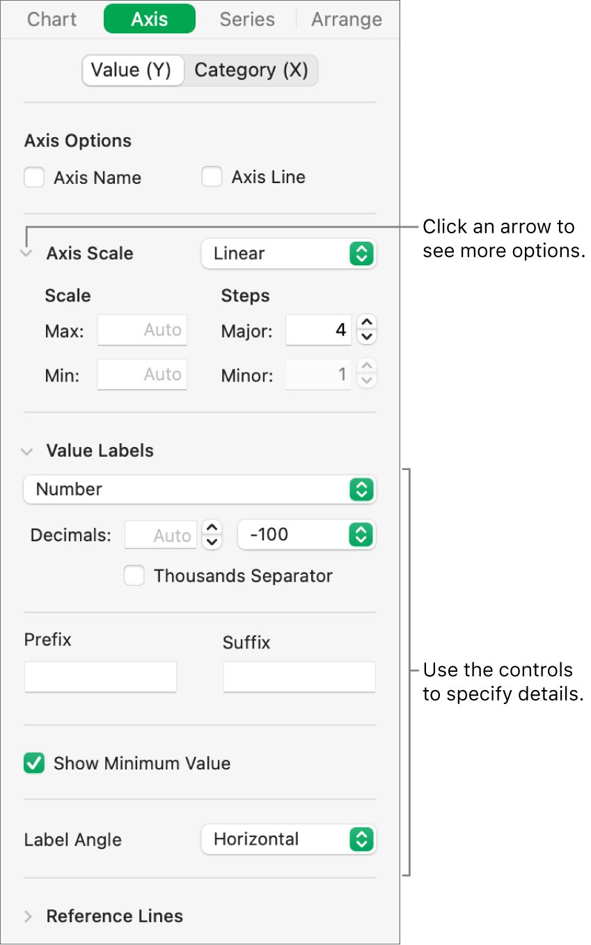 add axis names and title in excel for mac