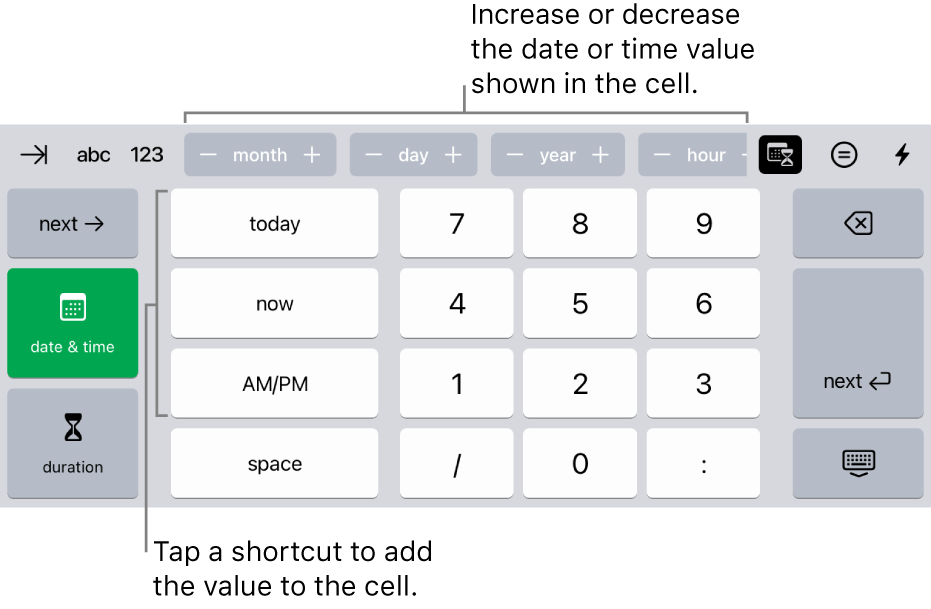 Add A Date Time Or Duration In Numbers On Ipad Apple Support