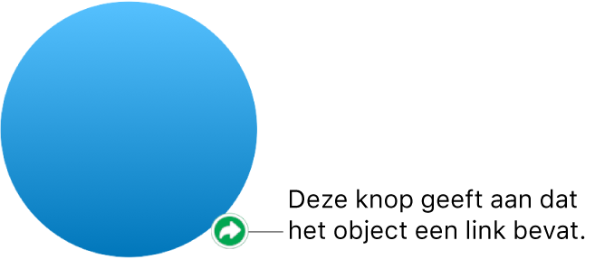 Een knop met een link op een vorm.